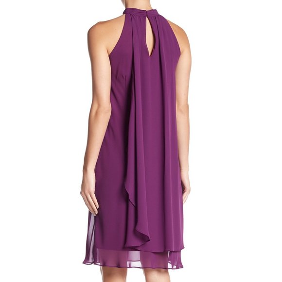NWT SL Fashions Mock Neck Woven Dress - Picture 2 of 3